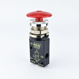 PNEUMATIC PUSH BUTTON 3/2 1/8" MASHROOM RED WAIRCOM