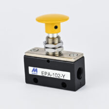 PNEUMATIC PUSH BUTTON PALM 1/8" YELLOW MINDMAN