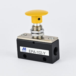 PNEUMATIC PUSH BUTTON PALM 1/8" YELLOW MINDMAN