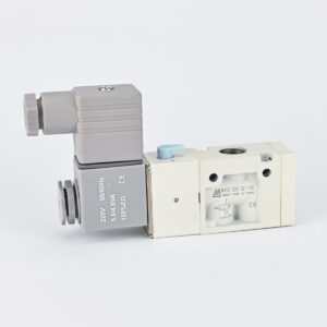 SOLENOID VALVE SINGLE 3/2 1/4" NO MINDMAN WITH 220 VAC COIL & ADAPTOR