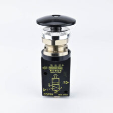 PNEUMATIC PUSH BUTTON 3/2 1/8" MASHROOM BLACK WAIRCOM