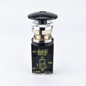 PNEUMATIC PUSH BUTTON 3/2 1/8" MASHROOM BLACK WAIRCOM