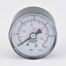 PRESSURE GAUGE 0-12 BAR 1.5" DIAL 1/8" BSP BACK CONNECTION WAIRCOM