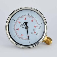 PRESSURE GAUGE 0-4 BAR 4" DIAL 1/2" BSP BOTTOM CONNECTION SS CASE BRASS THREAD FIMA