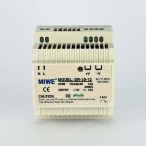 DIN RAIL POWER SUPPLY 12V DR-30-12 MIWE