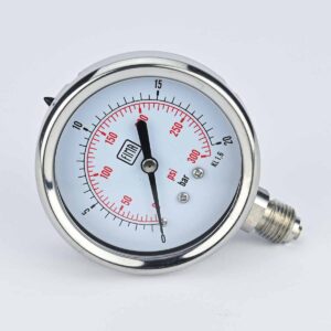 PRESSURE GAUGE 0-20 BAR 2.5" DIAL 1/4" BSP BOTTOM CONNECTION SS CASE SS THREAD FIMA