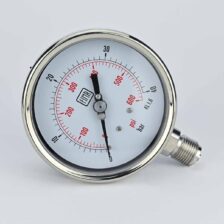 PRESSURE GAUGE 0-40 BAR 4" DIAL 1/2" BSP BOTTOM CONNECTION SS CASE SS THREAD FIMA