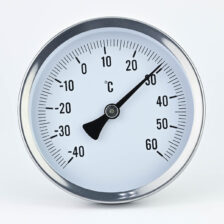 INDUSTRIAL BIMETAL THERMOMETER WITH THERMOWELL MODEL 2310 DIA 100 -40+60 DEG C BACK CONNECTION AND THREAD IS 1/2"BSP STEM SIZE 8MM X 150MM FIMA