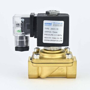 SOLENOID VALVE 2/2 1/2" NC BRASS BODY VITON SEAL 220 VAC COIL & ADAPTOR COVNA