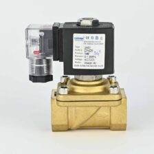 SOLENOID VALVE 2/2 3/4" NC BRASS BODY VITON SEAL 220 VAC COIL & ADAPTOR COVNA
