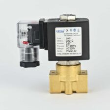 SOLENOID VALVE 2/2 3/8" NC BRASS BODY DIRECT ACTING 220 VAC COIL & ADAPTOR COVNA