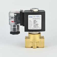 SOLENOID VALVE 2/2 3/8" NC SS BODY DIRECT ACTING 220 VAC COIL & ADAPTOR COVNA