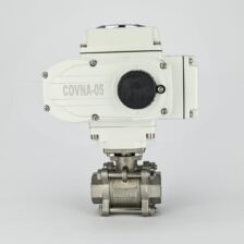 ELECTRIC BALL VALVE 1" 3 PCE DESIGN SS BODY PTFE SEAL 220 VAC COVNA