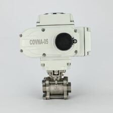 ELECTRIC BALL VALVE 1/2" 3 PCE DESIGN SS BODY PTFE SEAL 24 VAC COVNA