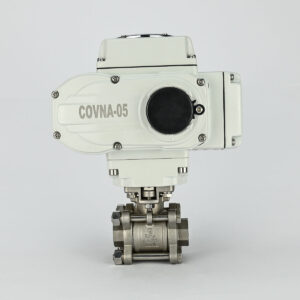 ELECTRIC BALL VALVE 1/2" 3 PCE DESIGN SS BODY PTFE SEAL 24 VAC COVNA
