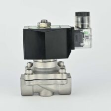 SOLENOID VALVE 2/2 3/8" NC SS BODY DIRECT ACTING 24 VDC COIL & ADAPTOR COVNA