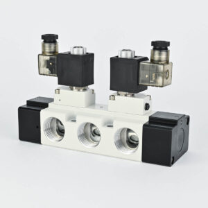 SOLENOID VALVE DOUBLE 5/2 3/4" WITH 24 VDC COIL & ADAPTOR MINDMAN