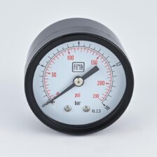 PRESSURE GAUGE 0-16 BAR 2.5" DIAL 1/4" BSP BACK CONNECTION FULL SS FIMA