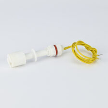 PP FLOAT LEVEL SWITCH LONG SINGLE VERTICAL WHITE THREAD: 8MM FLOAT DIA : 19MM LENGTH 74MM TEMPERATURE: 20?40°C KDMF62I KAIDI