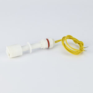 PP FLOAT LEVEL SWITCH LONG SINGLE VERTICAL WHITE THREAD: 8MM FLOAT DIA : 19MM LENGTH 74MM TEMPERATURE: 20?40°C KDMF62I KAIDI