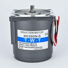 INDUCTION MOTOR 25W 220V SINGLE PHASE 4PLOES 50/60HZ TWT