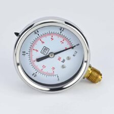 VACUUM GAUGE -1 TO 0 BAR 2.5" DIAL 1/4" BSP BOTTOM CONNECTION SS CASE BRASS THREAD FIMA