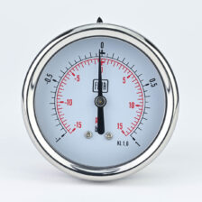 VACUUM GAUGE -1 TO 1 BAR 2.5" DIAL 1/4" BSP BACK CONNECTION SS CASE BRASS THREAD FIMA