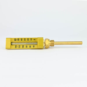 GLASS THERMOMETER MODEL 2103 BODY LENGTH 110  0+60 DEG C STRAIGHT , 1/2"BSP STEM SIZE 100MM(L) X 10MM(D) FIMA