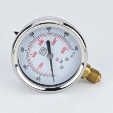PRESSURE GAUGE 0-700 BAR 2.5" DIAL 1/4" BSP BOTTOM CONNECTION SS CASE BRASS THREAD FIMA