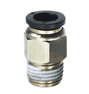 STRAIGHT PUSHIN THREADED 1/4" X 8 MM A-CPT